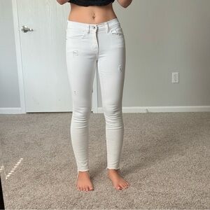 Sneak Peek Womens White Skinny Jeans Size 1 Pants Stretchy
